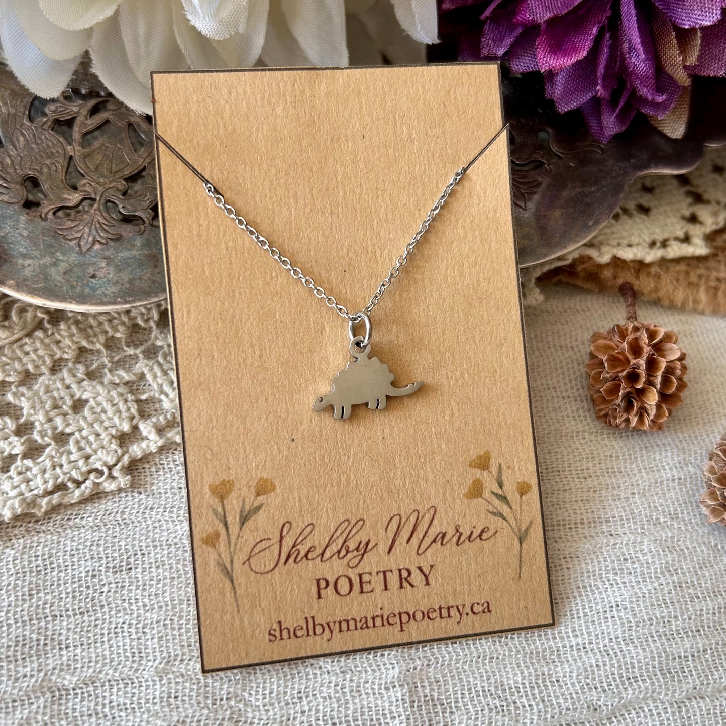 Stegosaurus - Stainless Steel Necklace