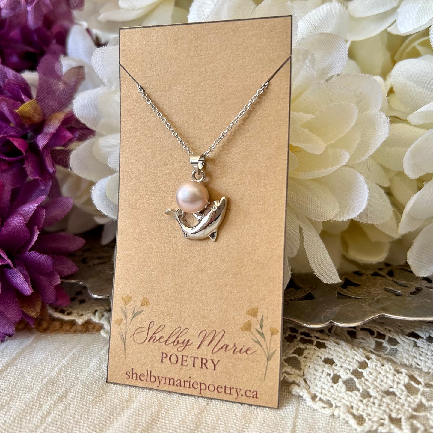 Dolphin with Pearl Necklace