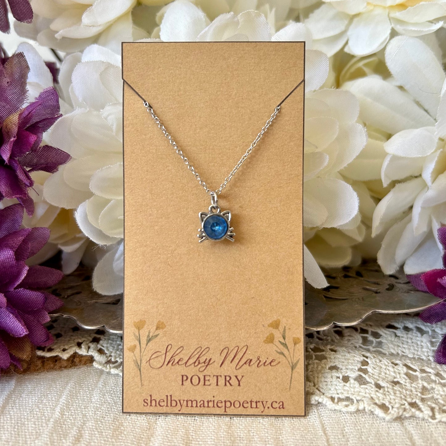 Sapphire Cat Necklace