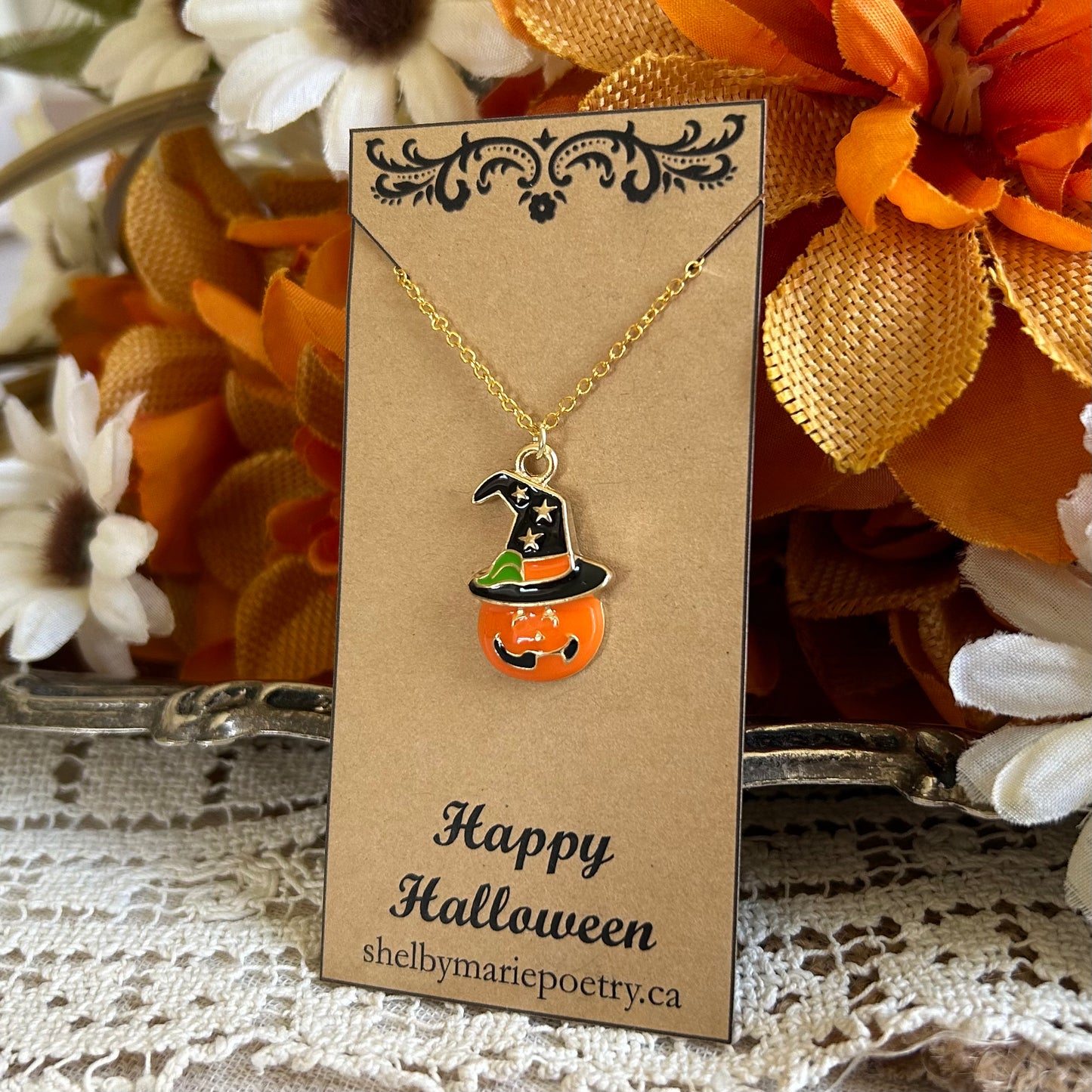 Witchy Pumpkin Necklace
