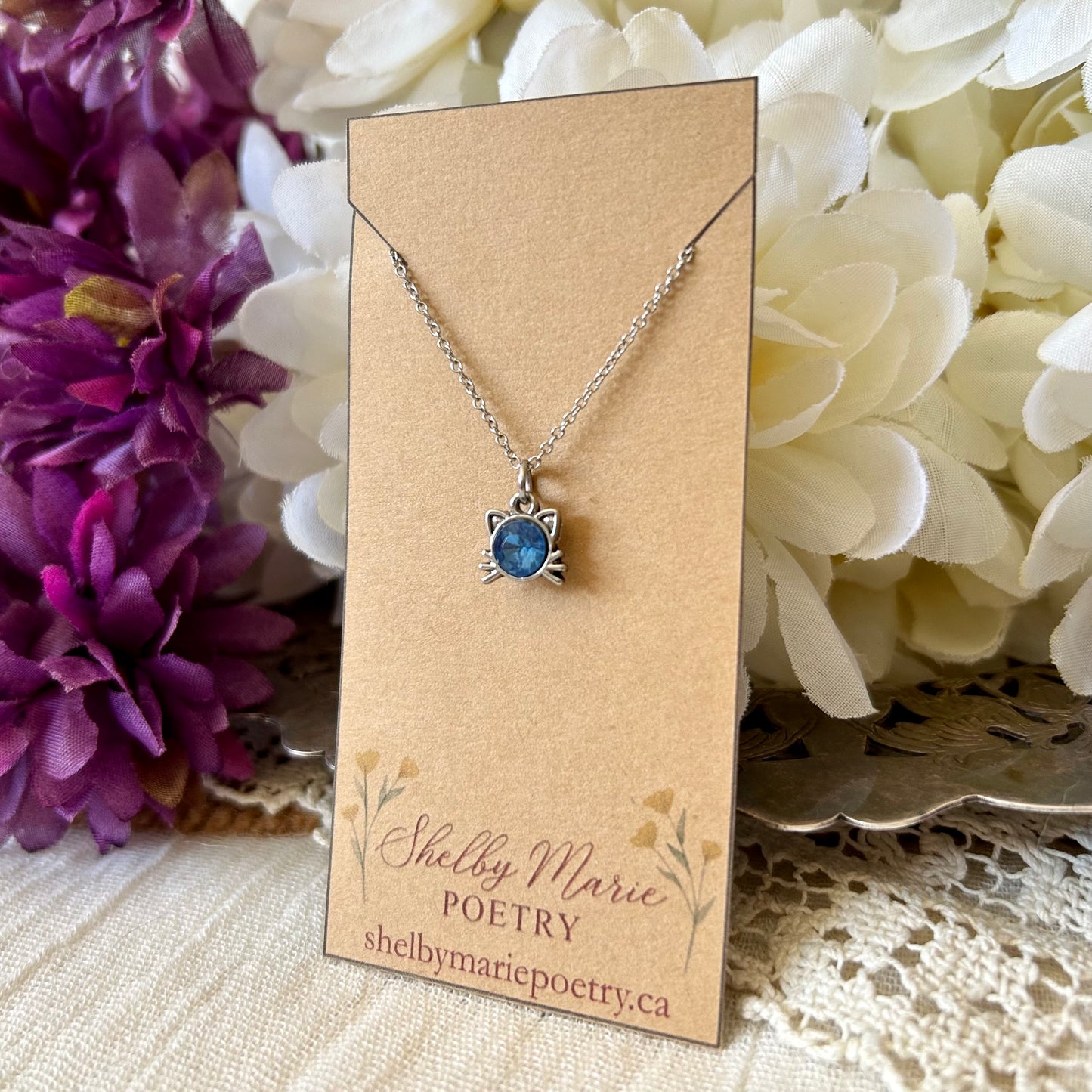 Sapphire Cat Necklace