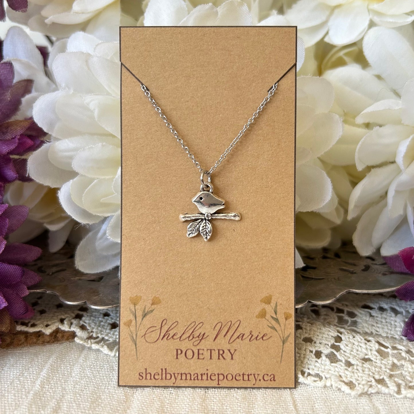 Bird on a Branch Necklace