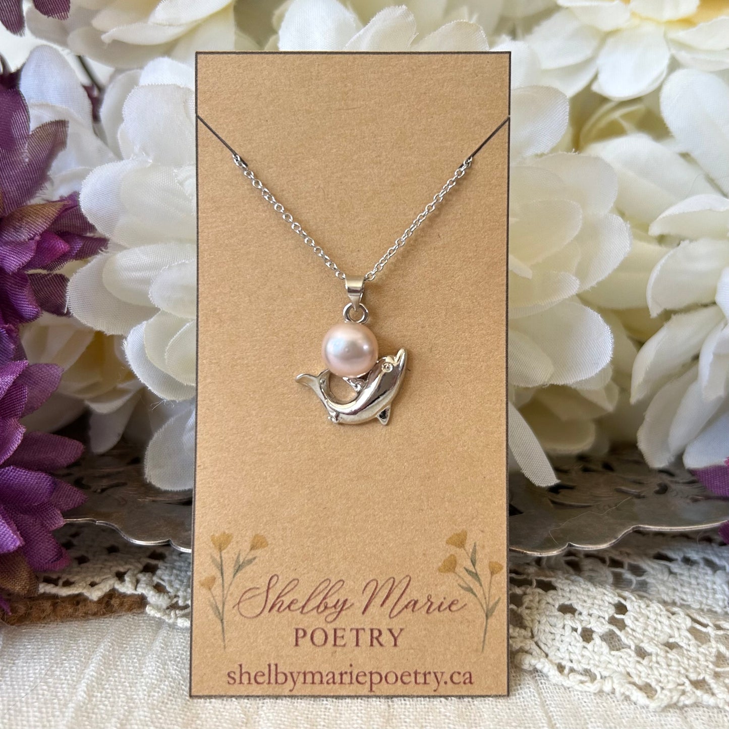 Dolphin with Pearl Necklace