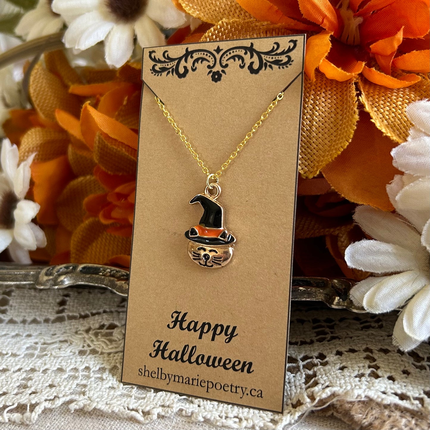 Halloween Cat Necklace