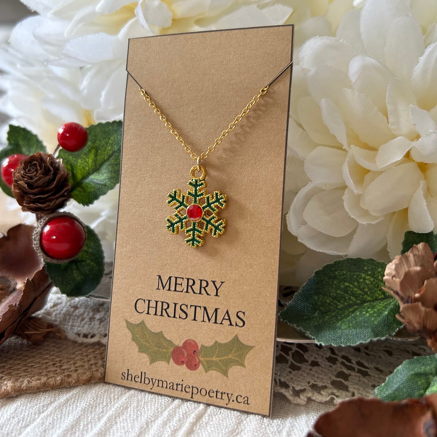 Gold Snowflake Necklace