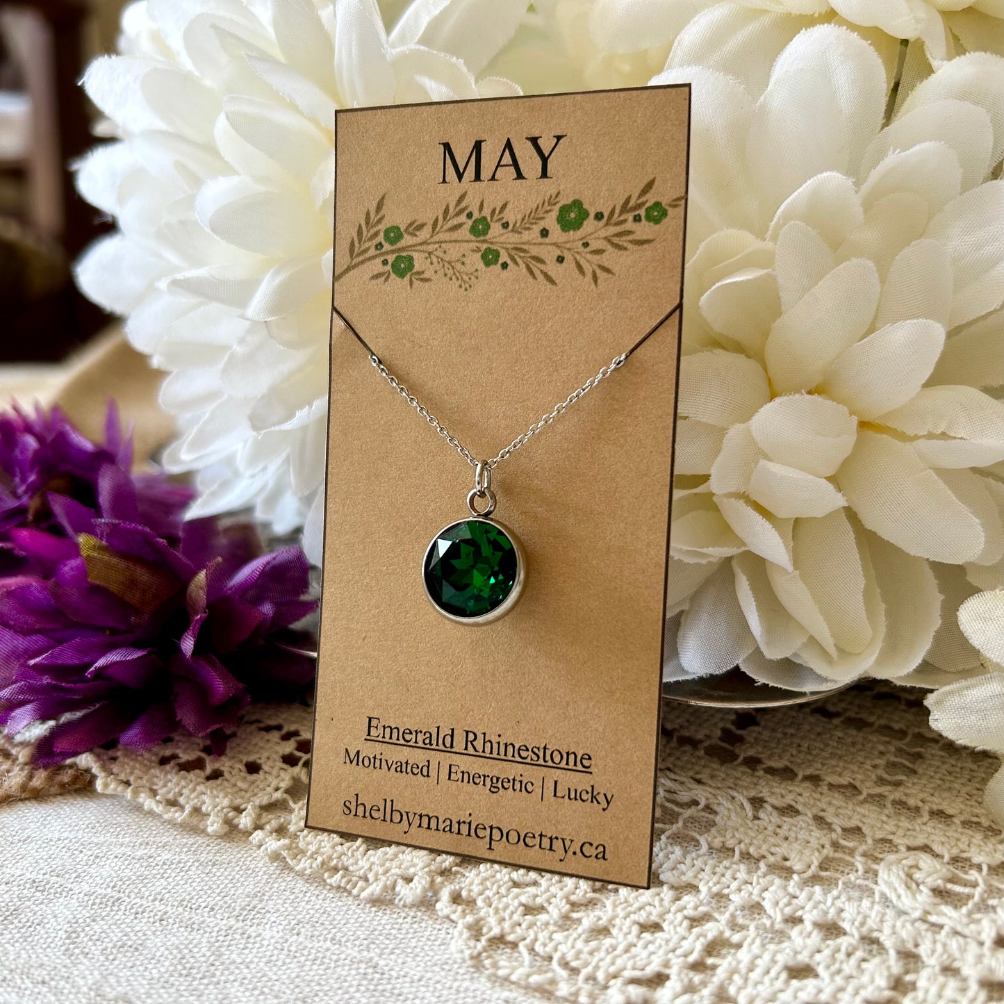 May Birthstone Necklace
