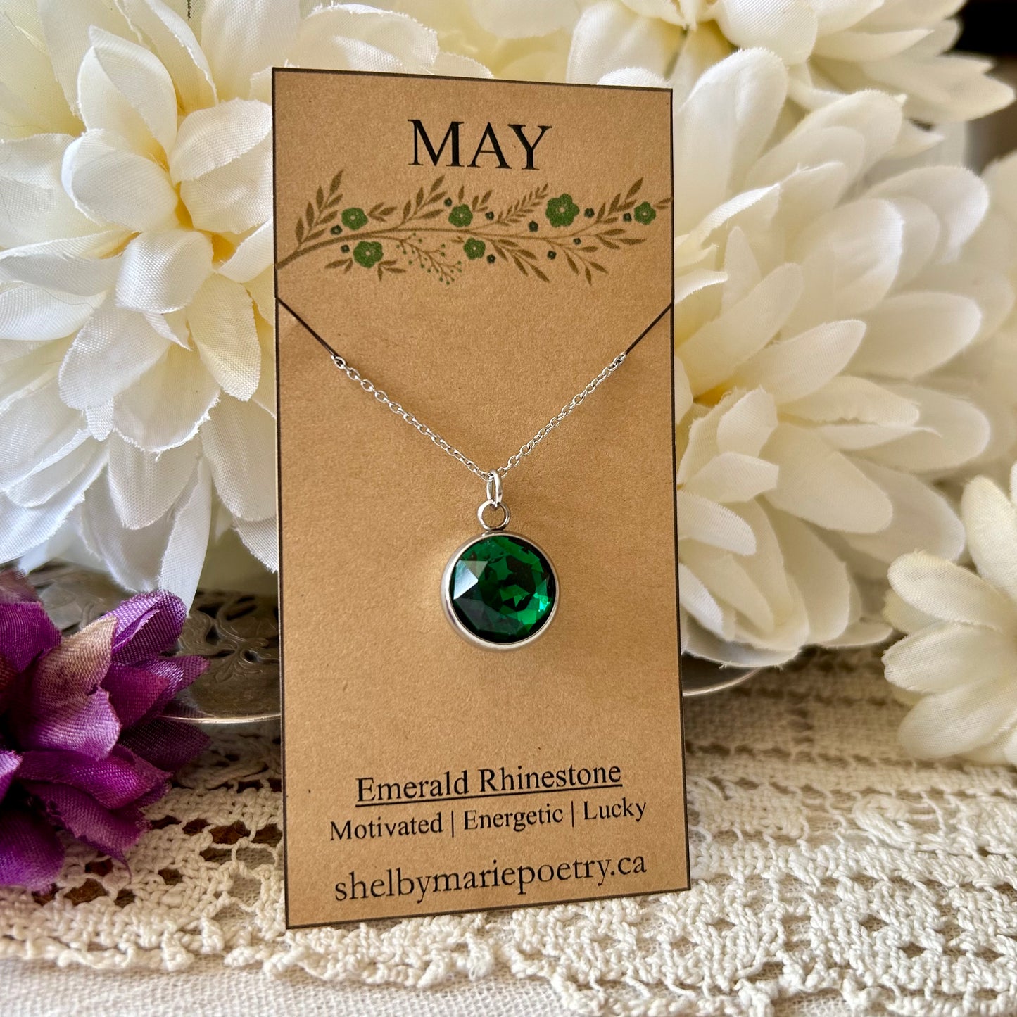 May Birthstone Necklace