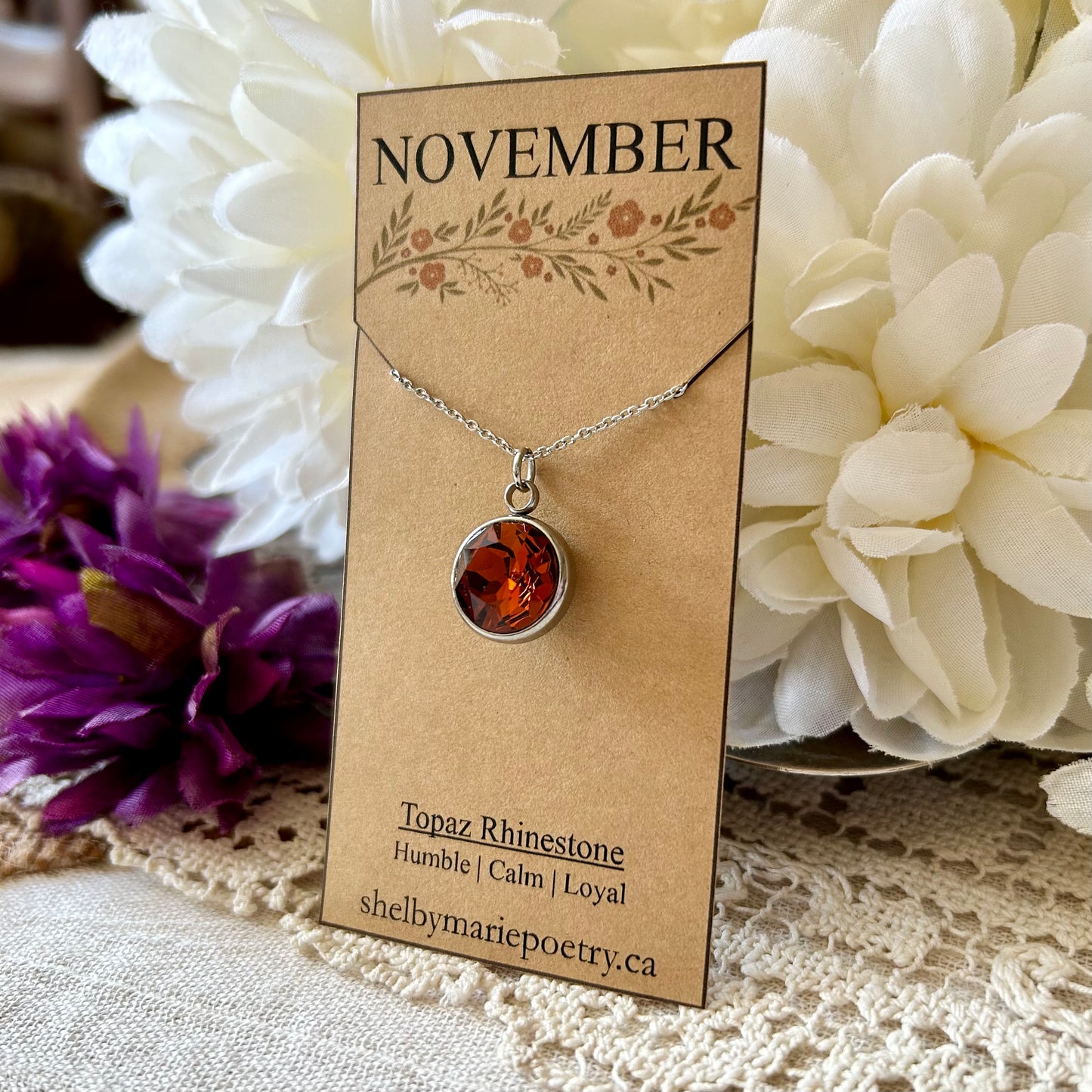 November Birthstone Necklace