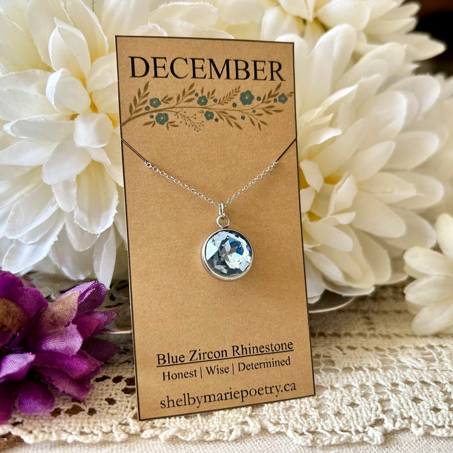 December Birthstone Necklace