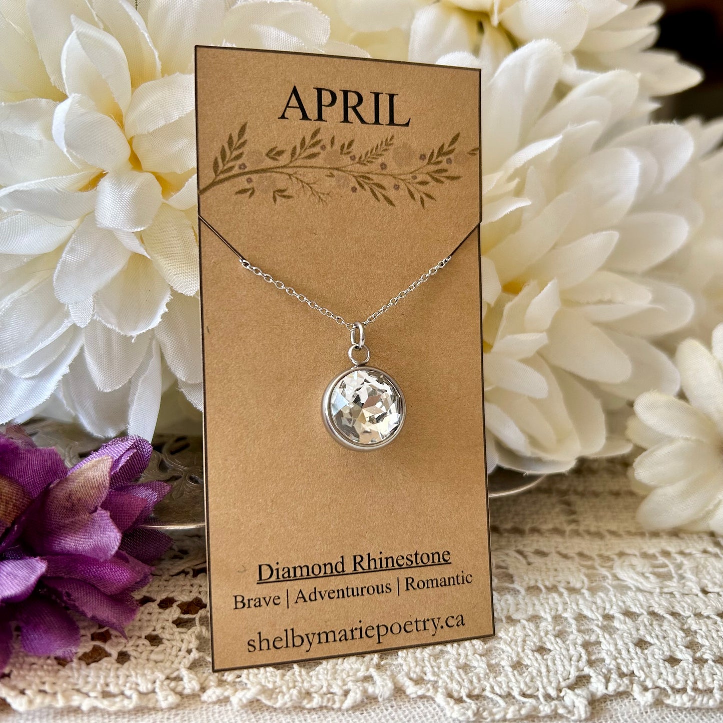 April Birthstone Necklace