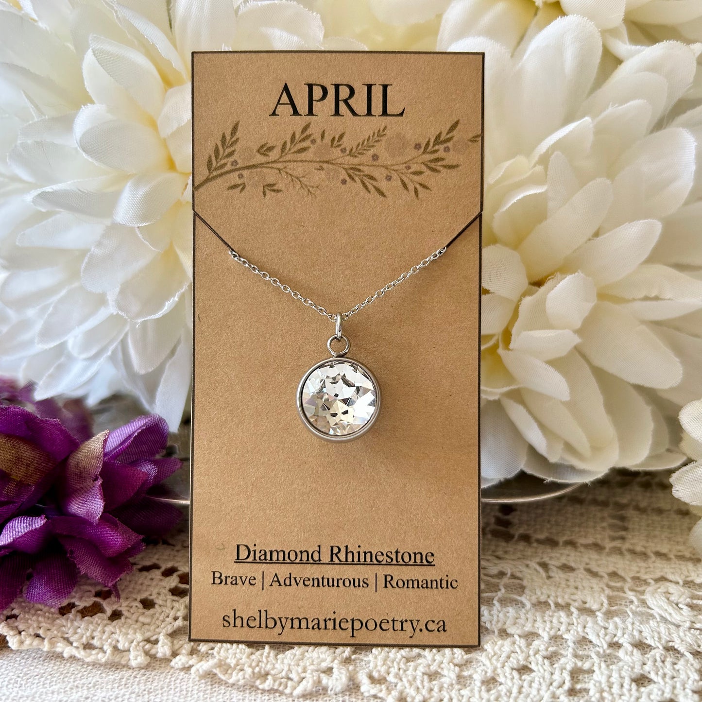 April Birthstone Necklace