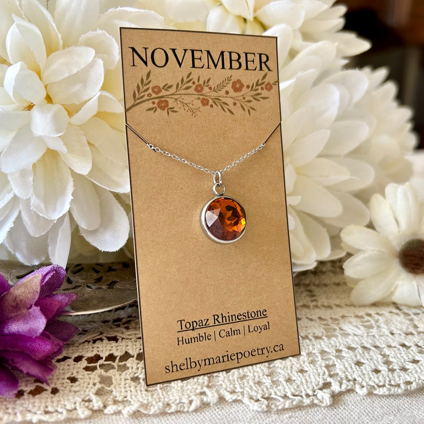 November Birthstone Necklace