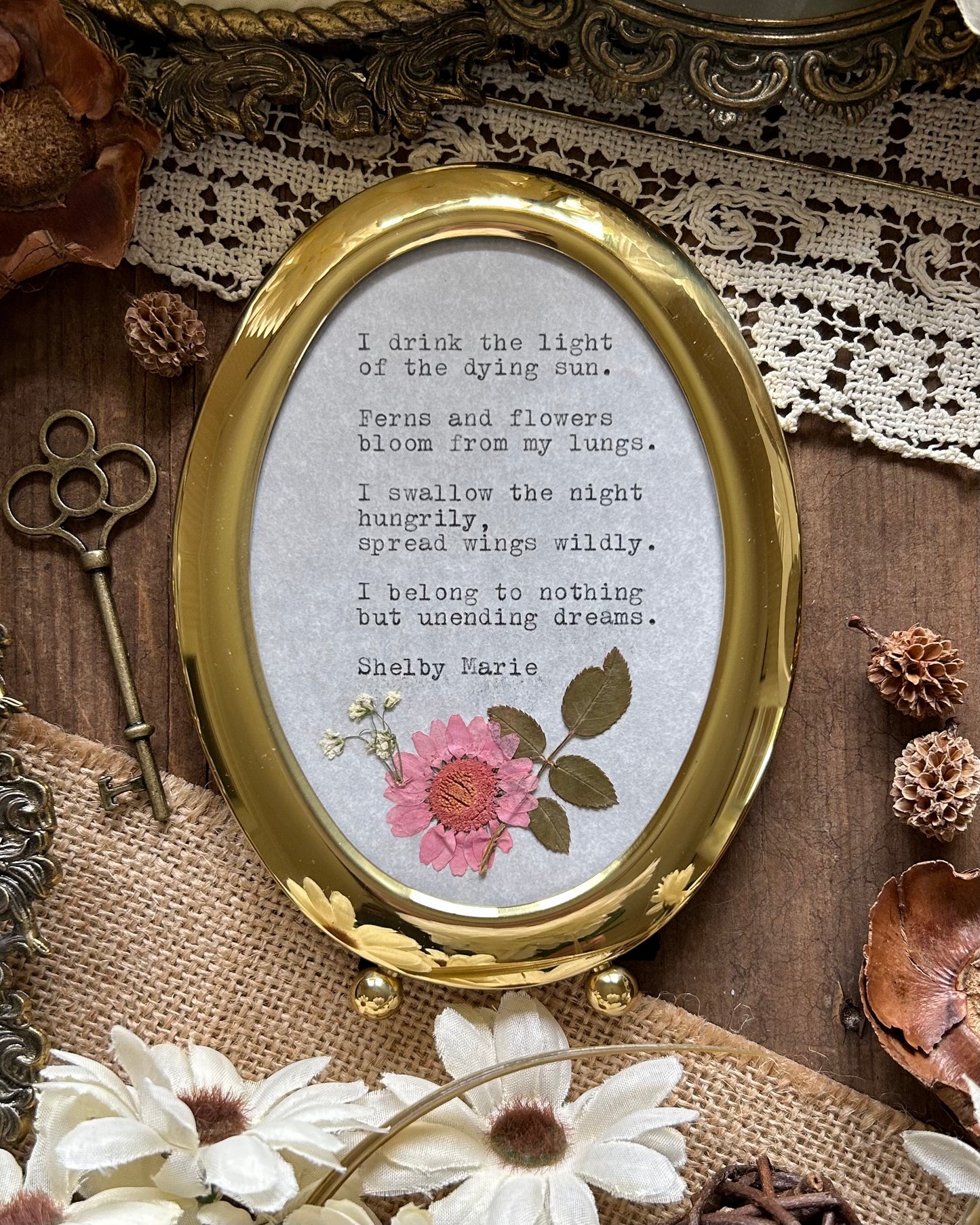 Framed Poem - Unending Dreams