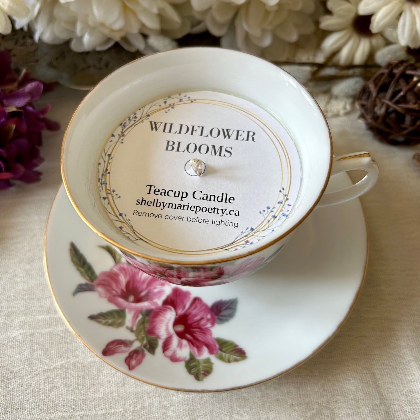 Teacup Candle - Wildflower Blooms