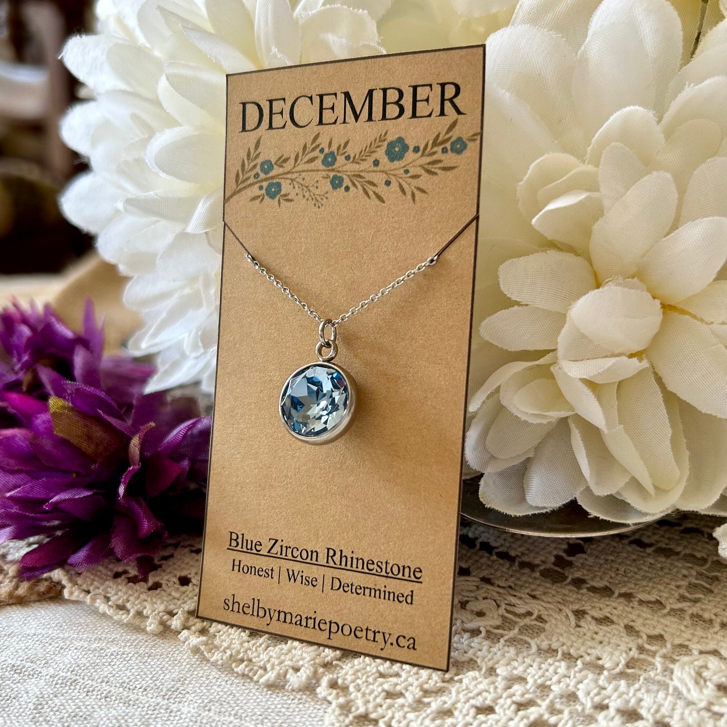 December Birthstone Necklace