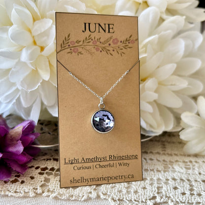 June Birthstone Necklace