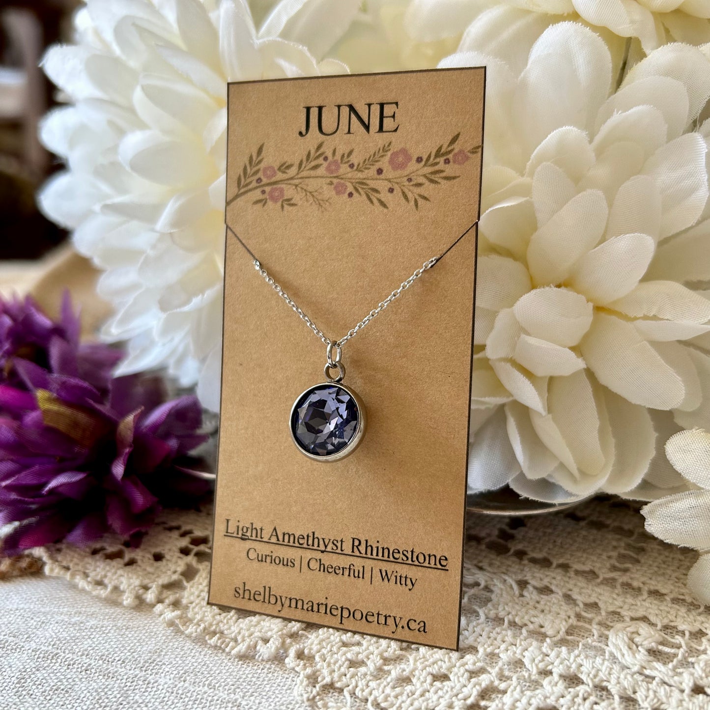 June Birthstone Necklace