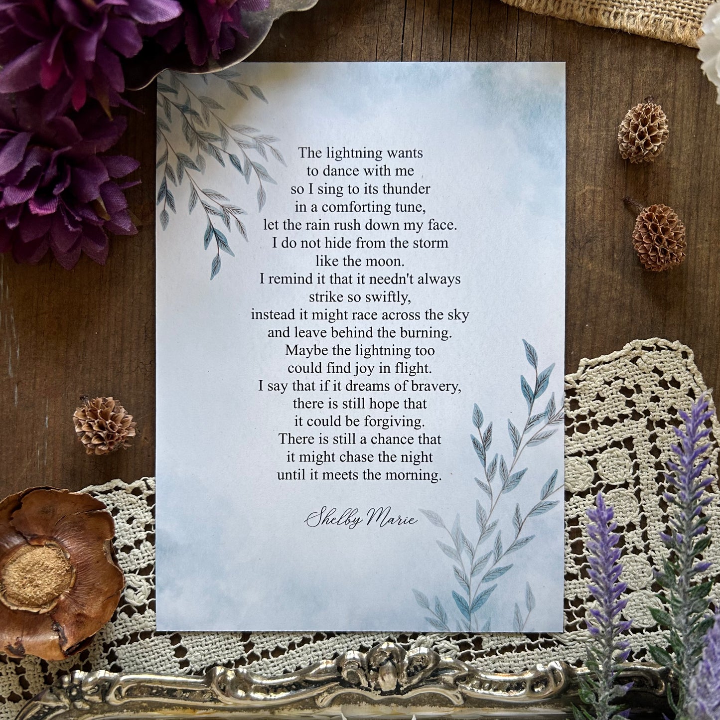 Poetry Print - Until It Meets the Morning