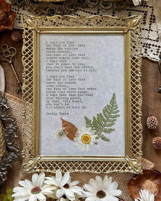 Framed Poem - Missing Piece