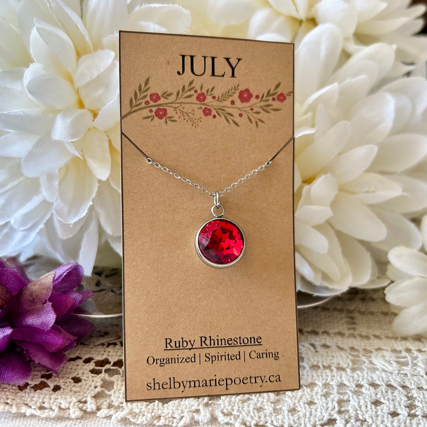 July Birthstone Necklace