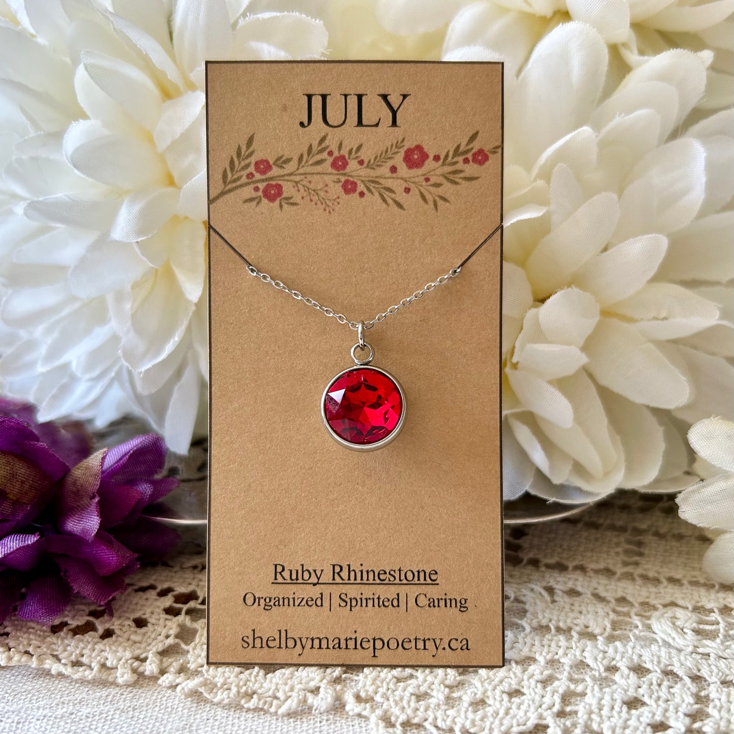 July Birthstone Necklace
