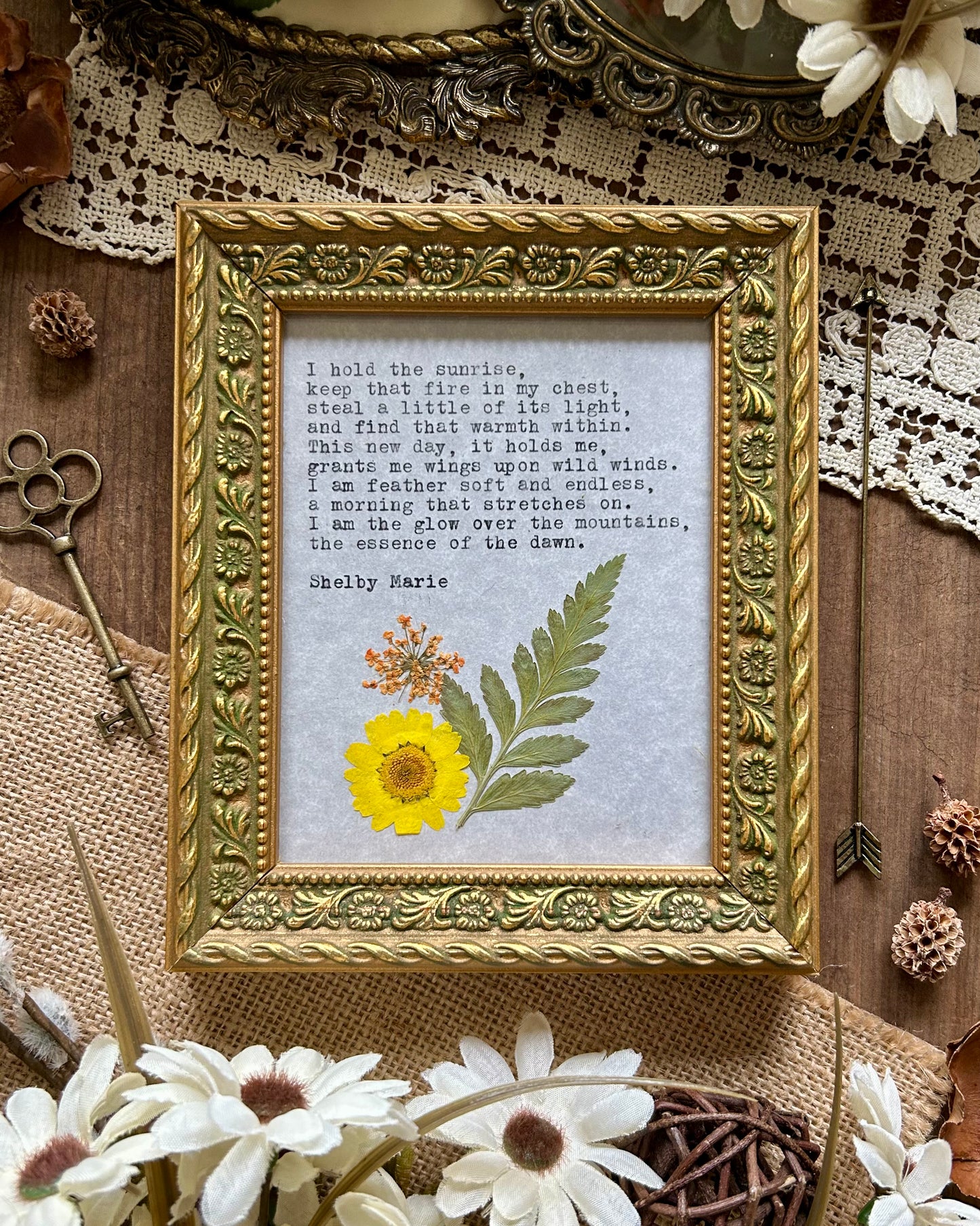Framed Poem - Essence of the Dawn