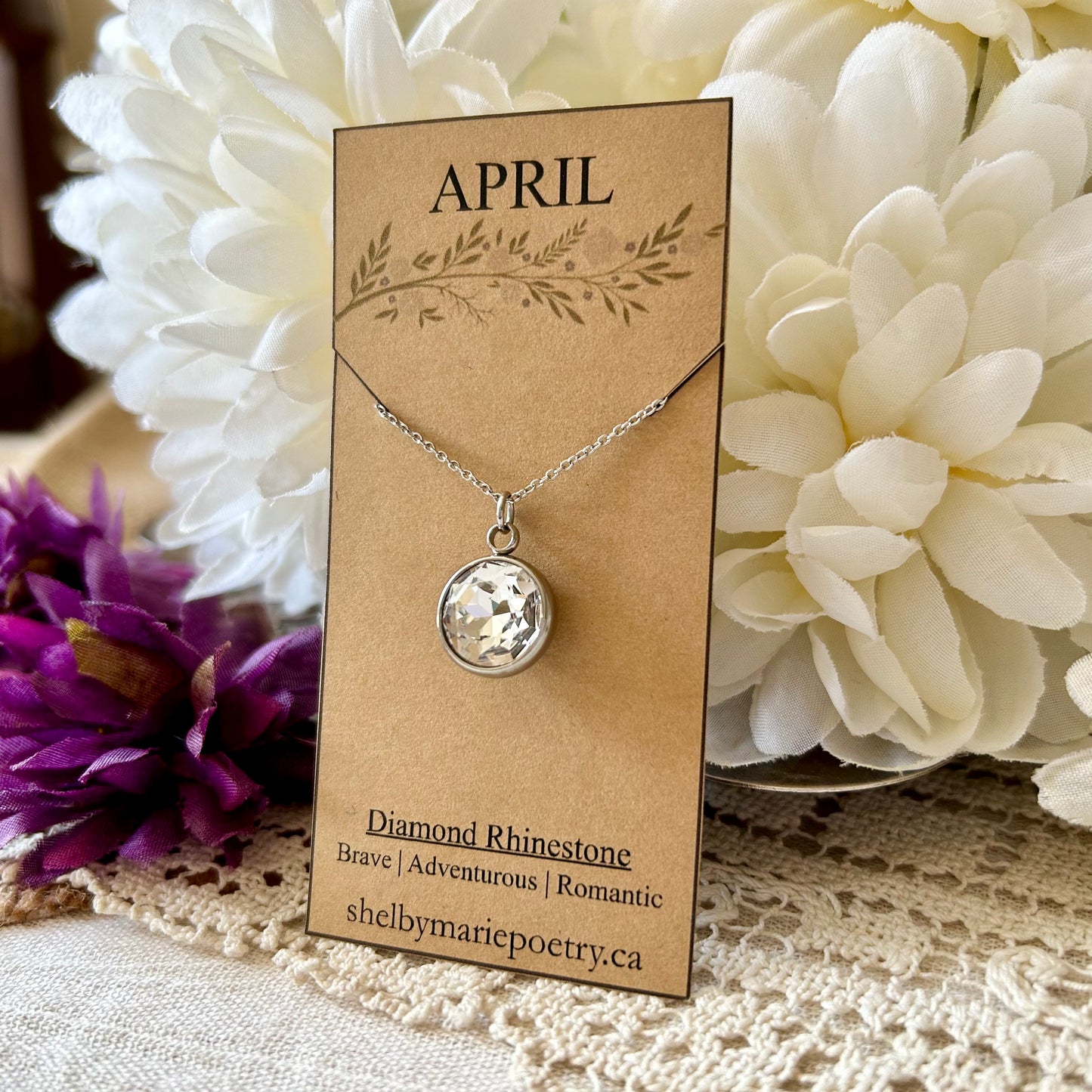 April Birthstone Necklace