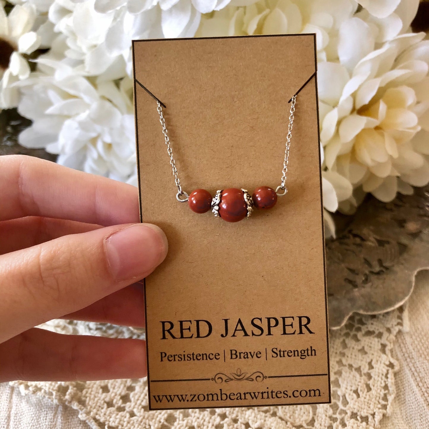 Red Jasper Natural Gemstone Necklace