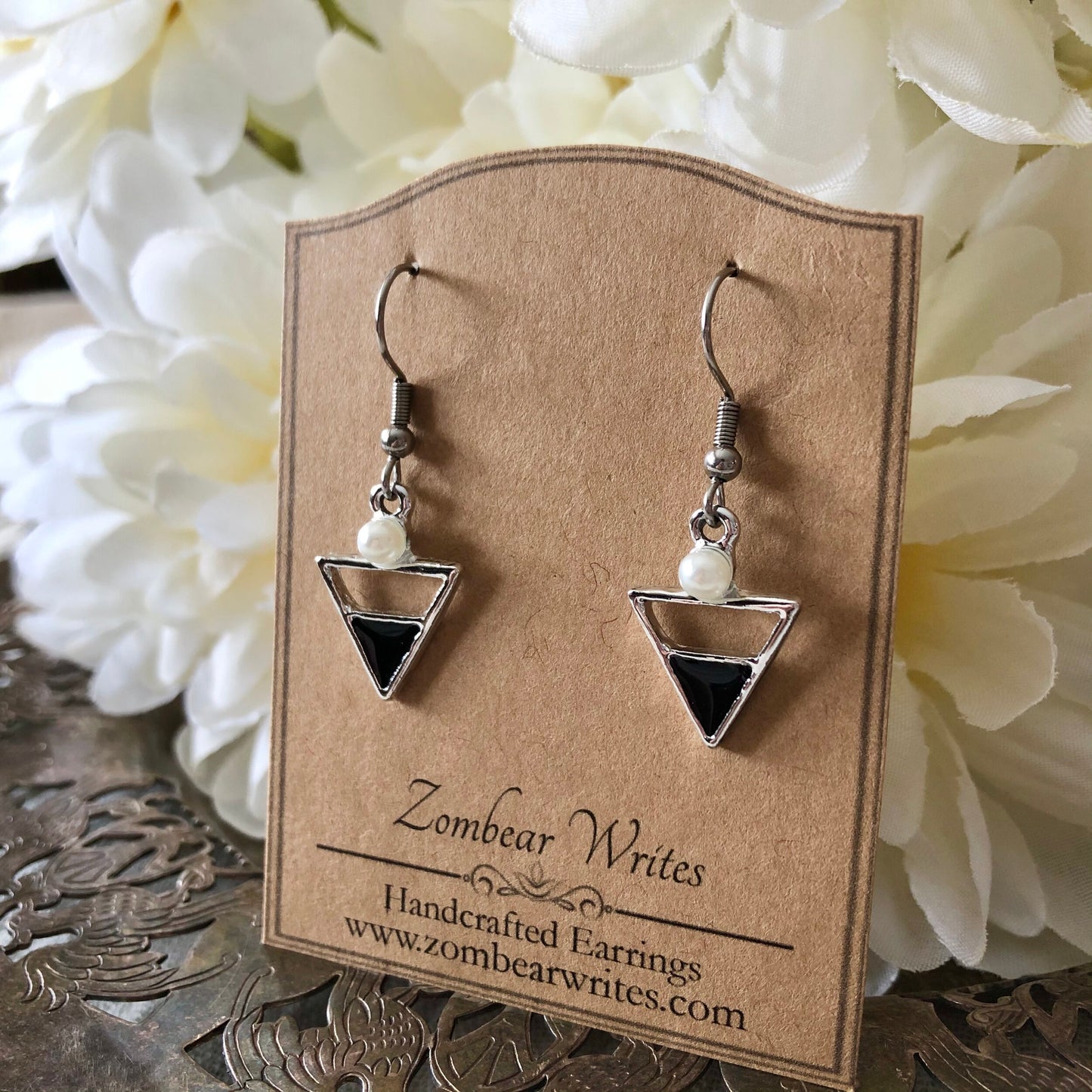 Silver Triangle Earrings
