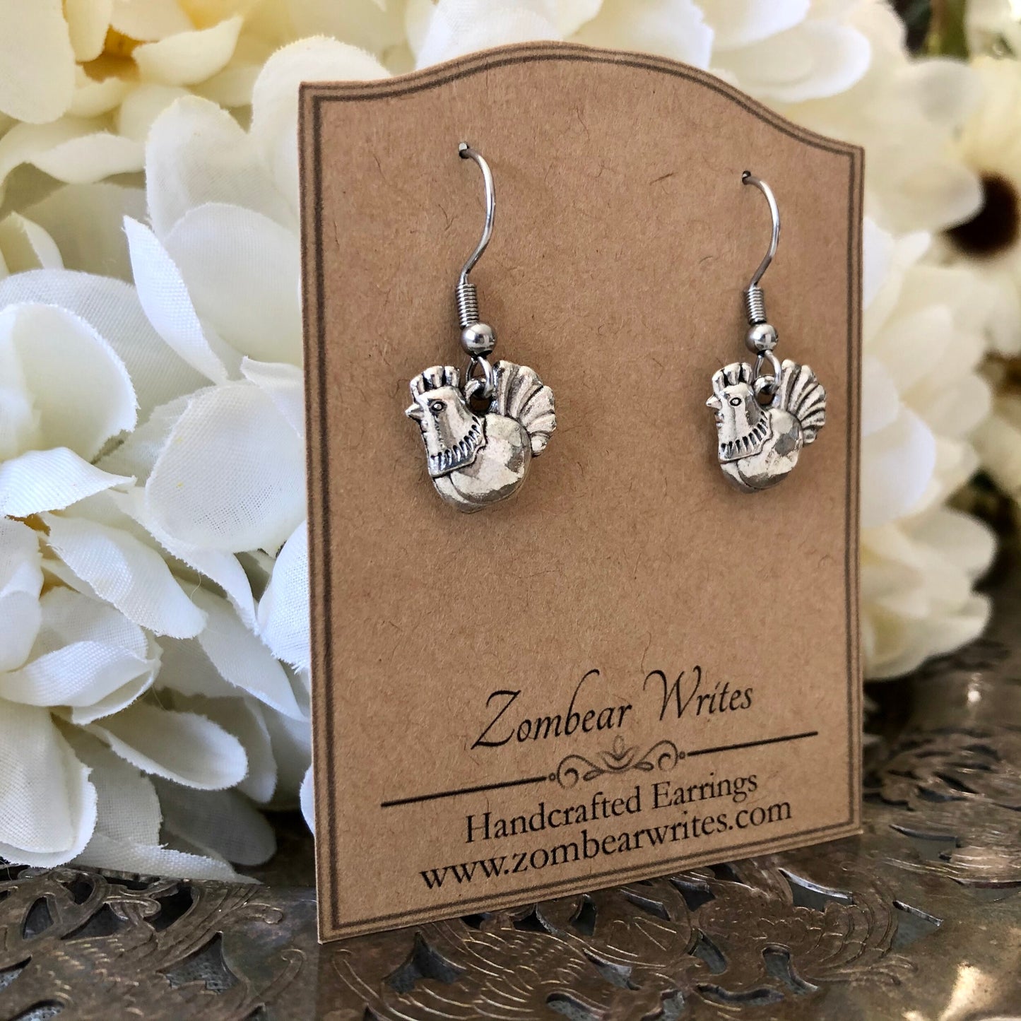Chicken Earrings