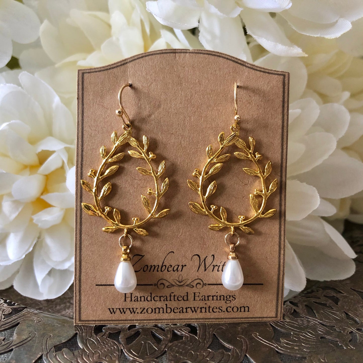 Gold Branch Earrings