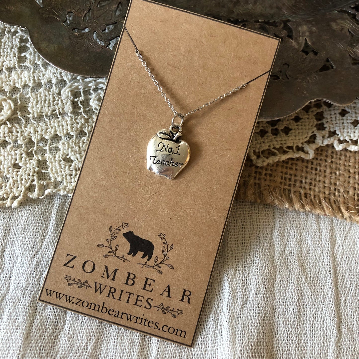 No. 1 Teacher Necklace