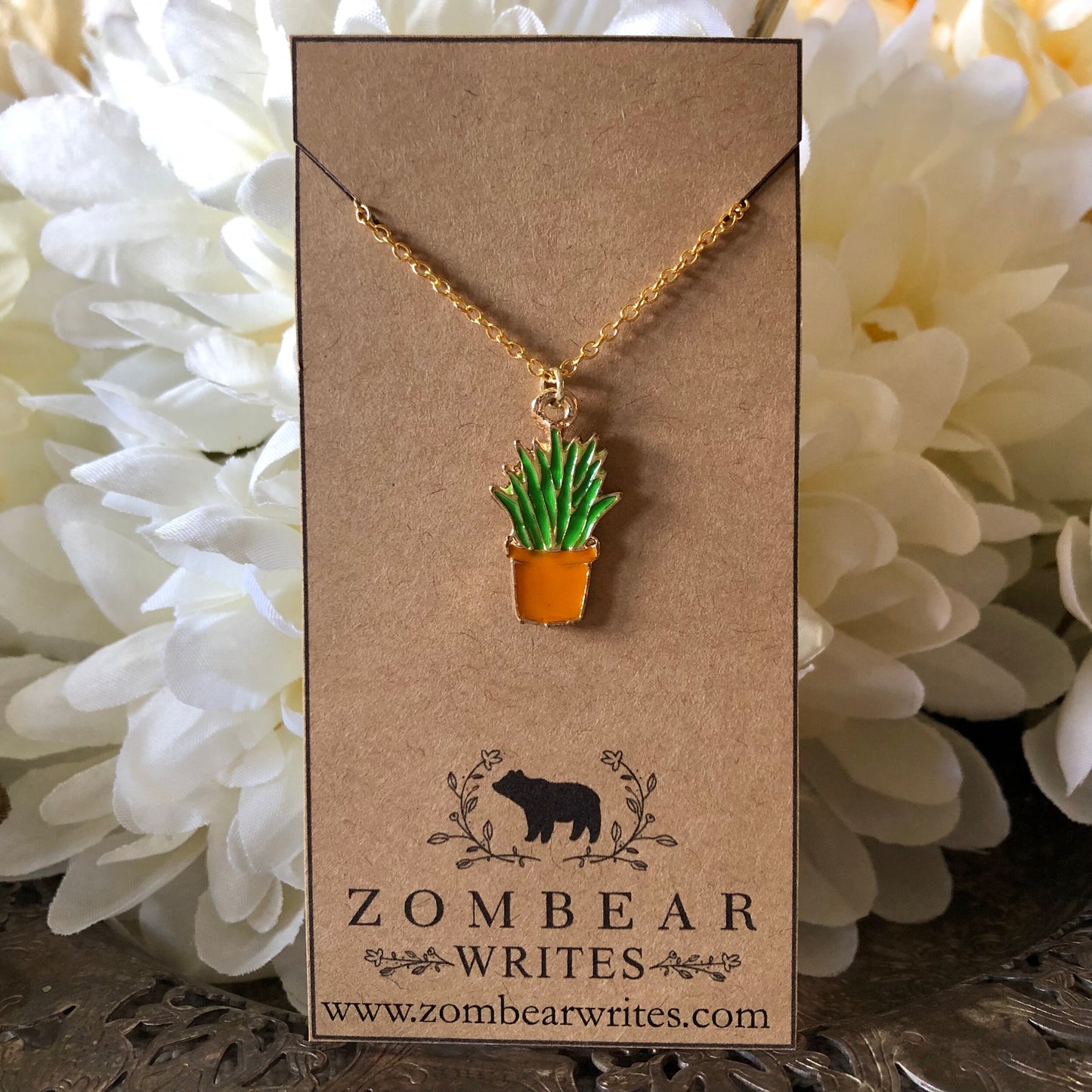 Cactus Necklace - Orange