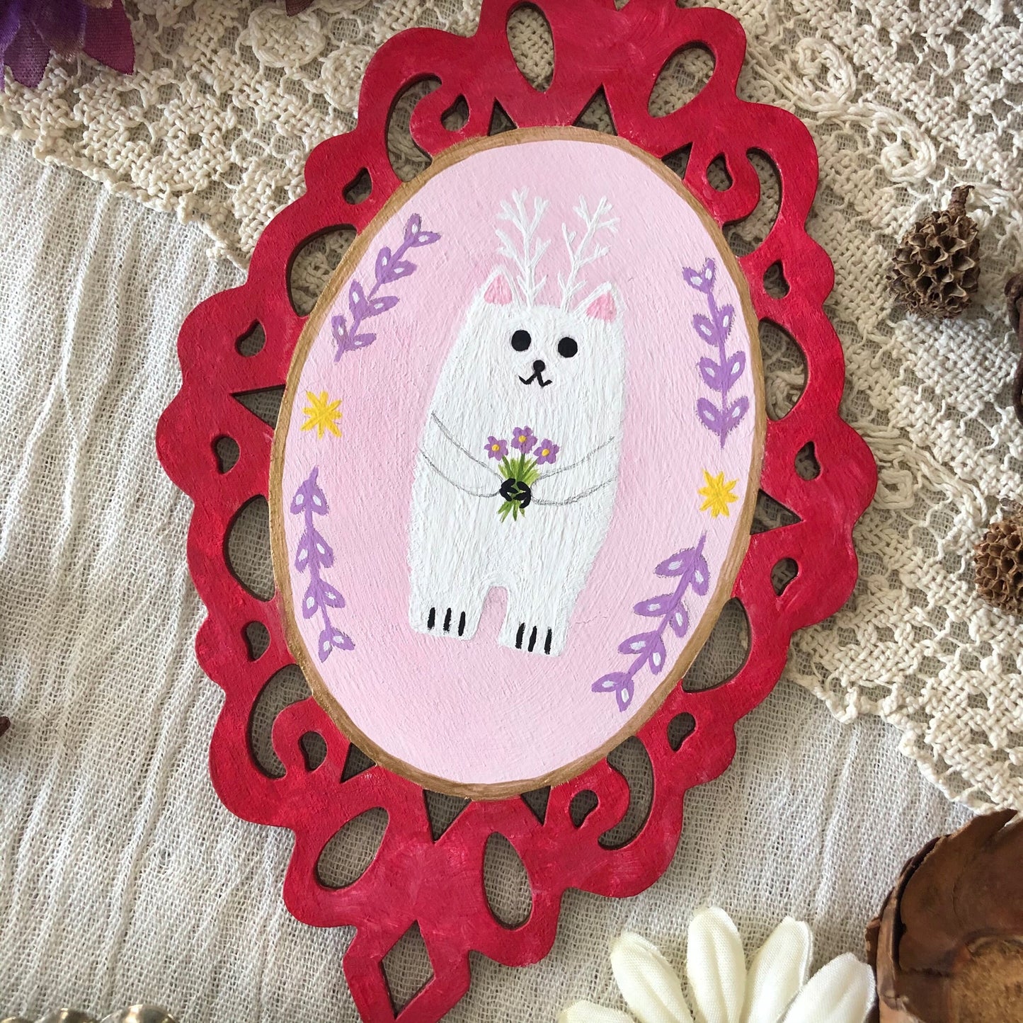 Beasty Wall Plaque - Ruby