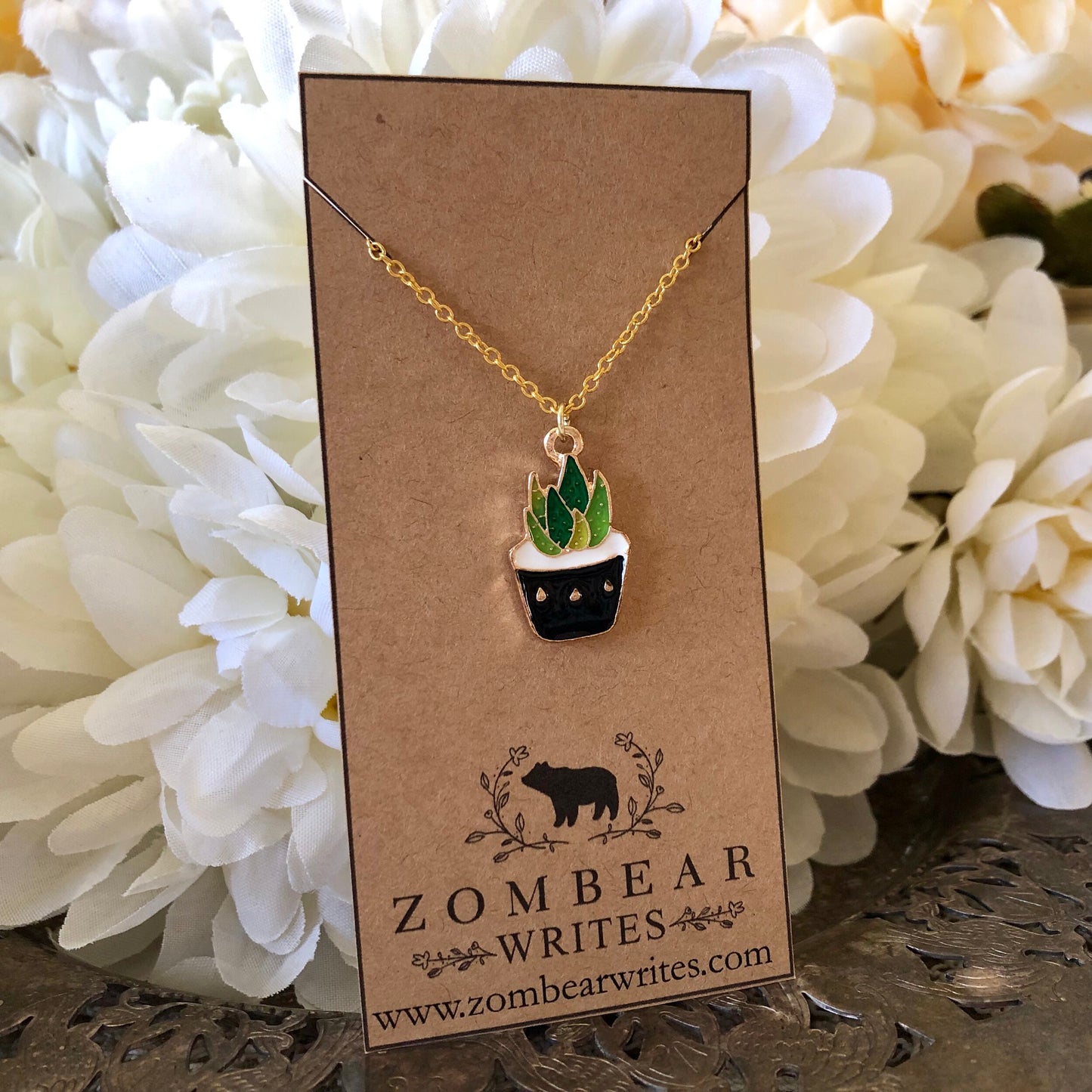 Cactus Necklace - Black