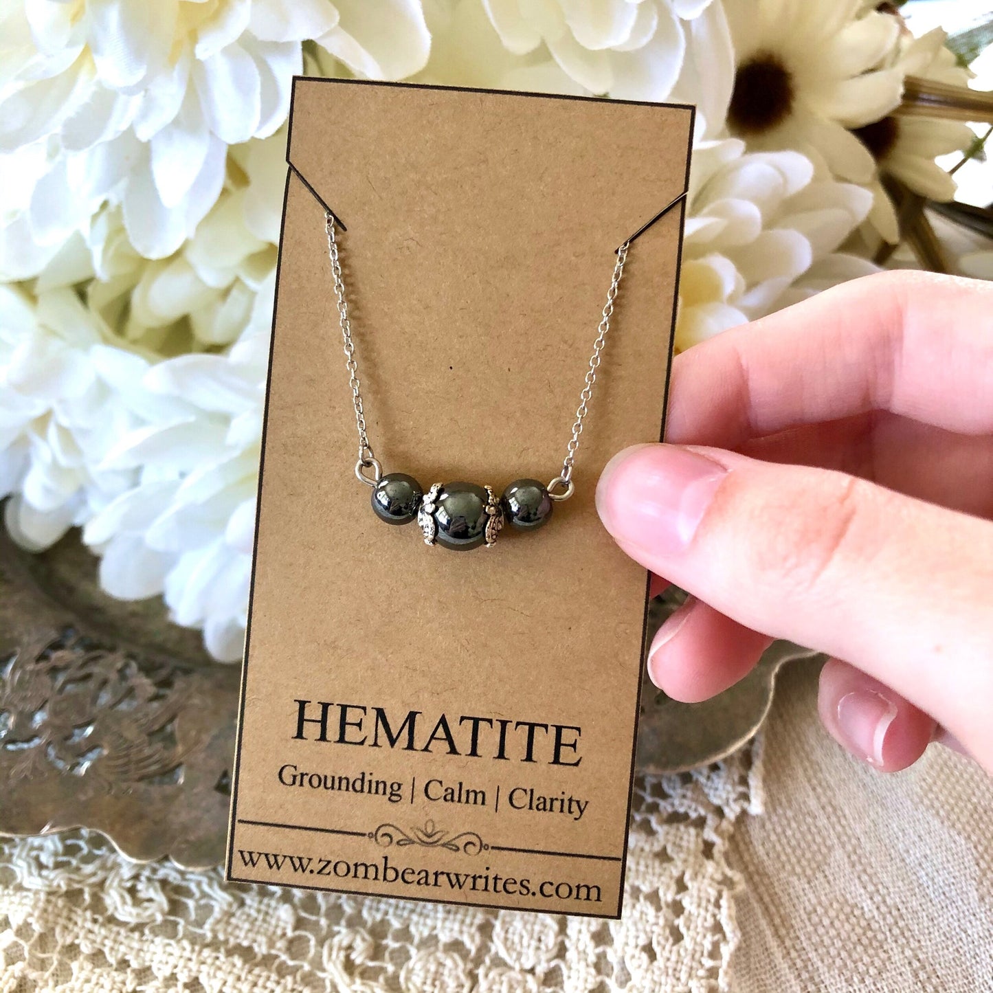 Hematite Natural Gemstone Necklace