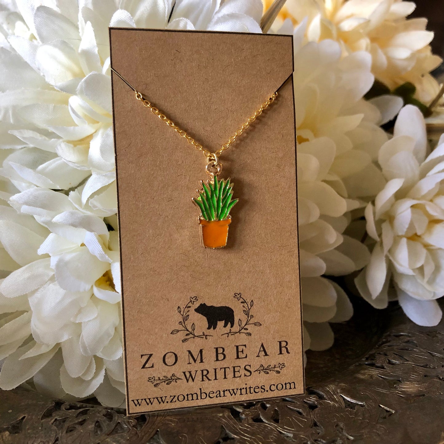 Cactus Necklace - Orange