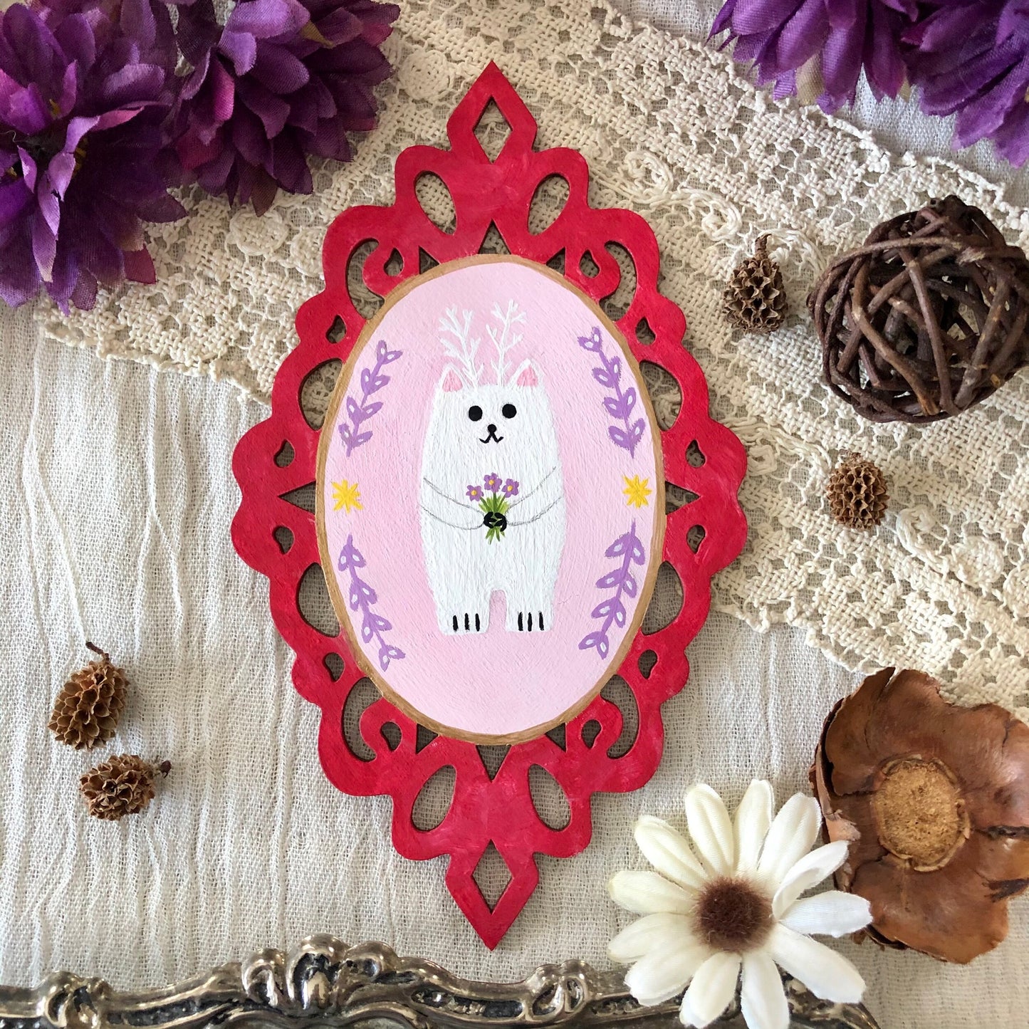 Beasty Wall Plaque - Ruby