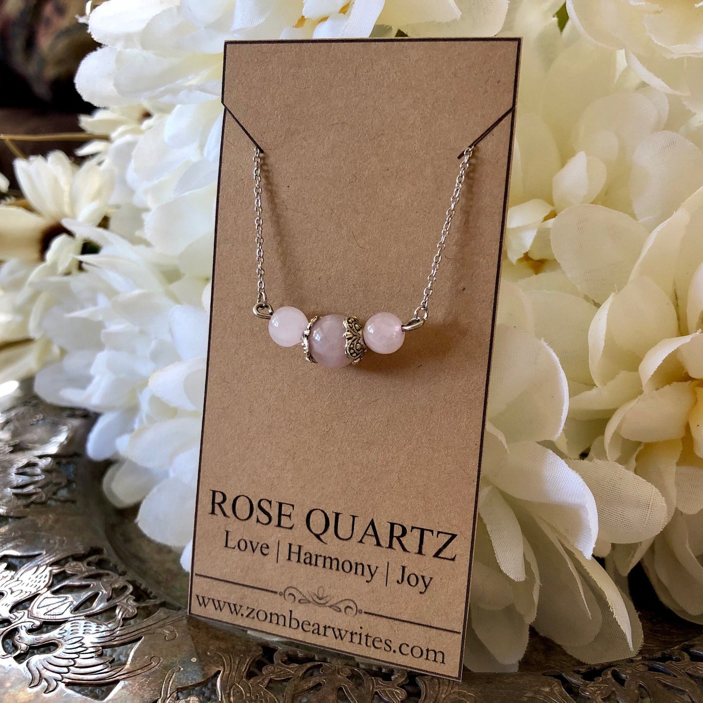 Rose Quartz Natural Gemstone Necklace