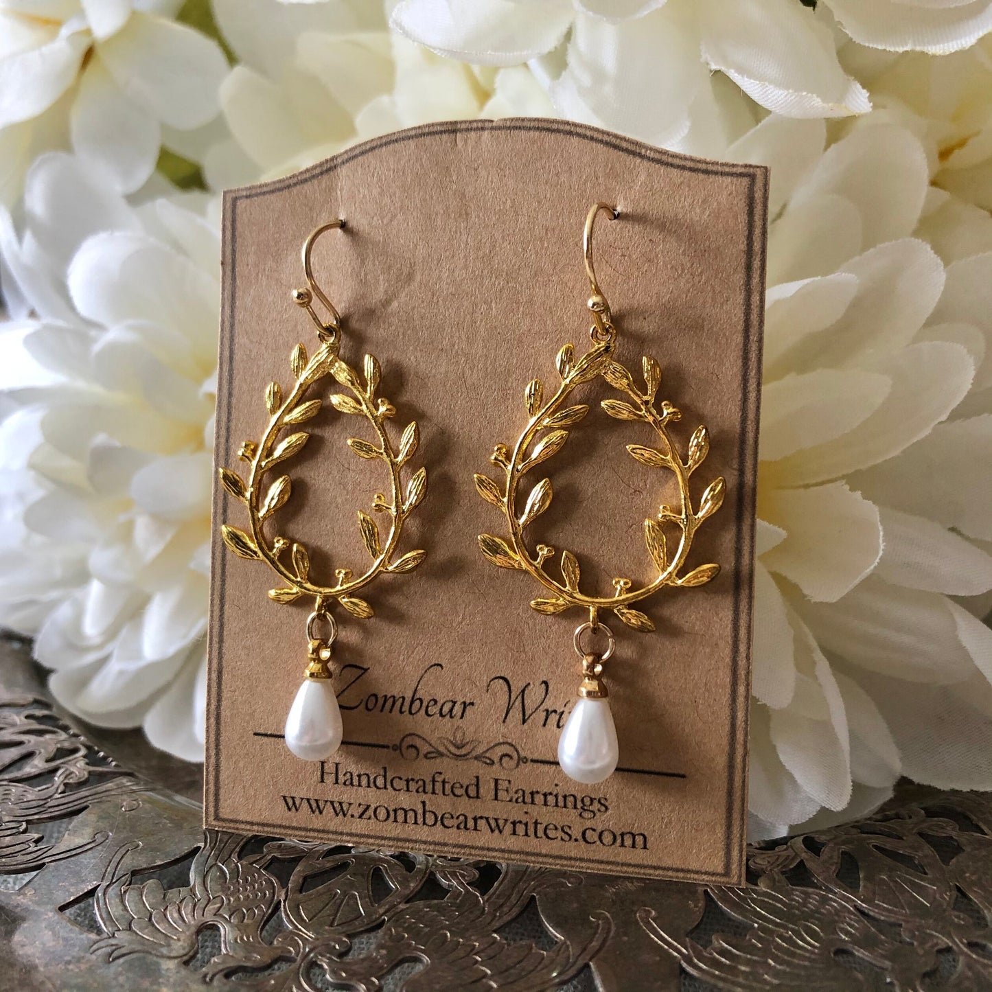 Gold Branch Earrings