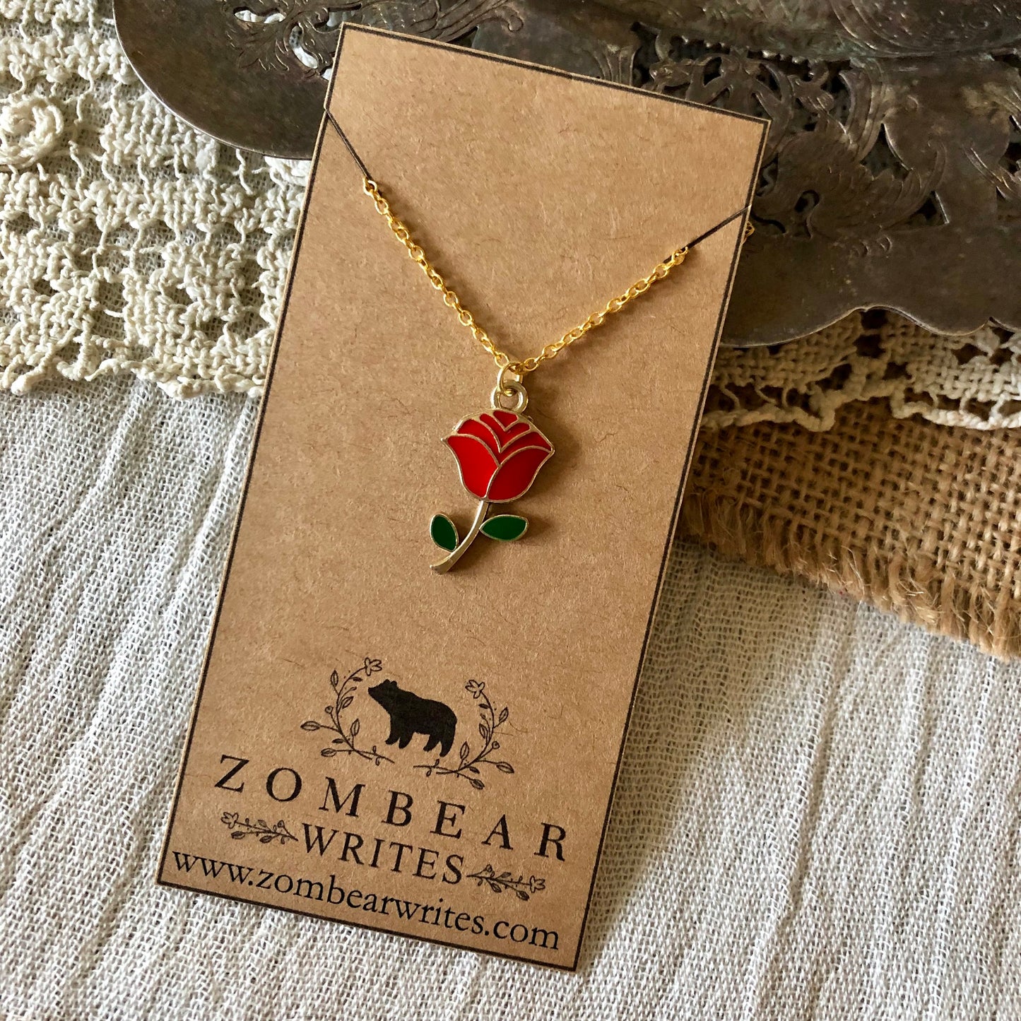 Red Rose Necklace