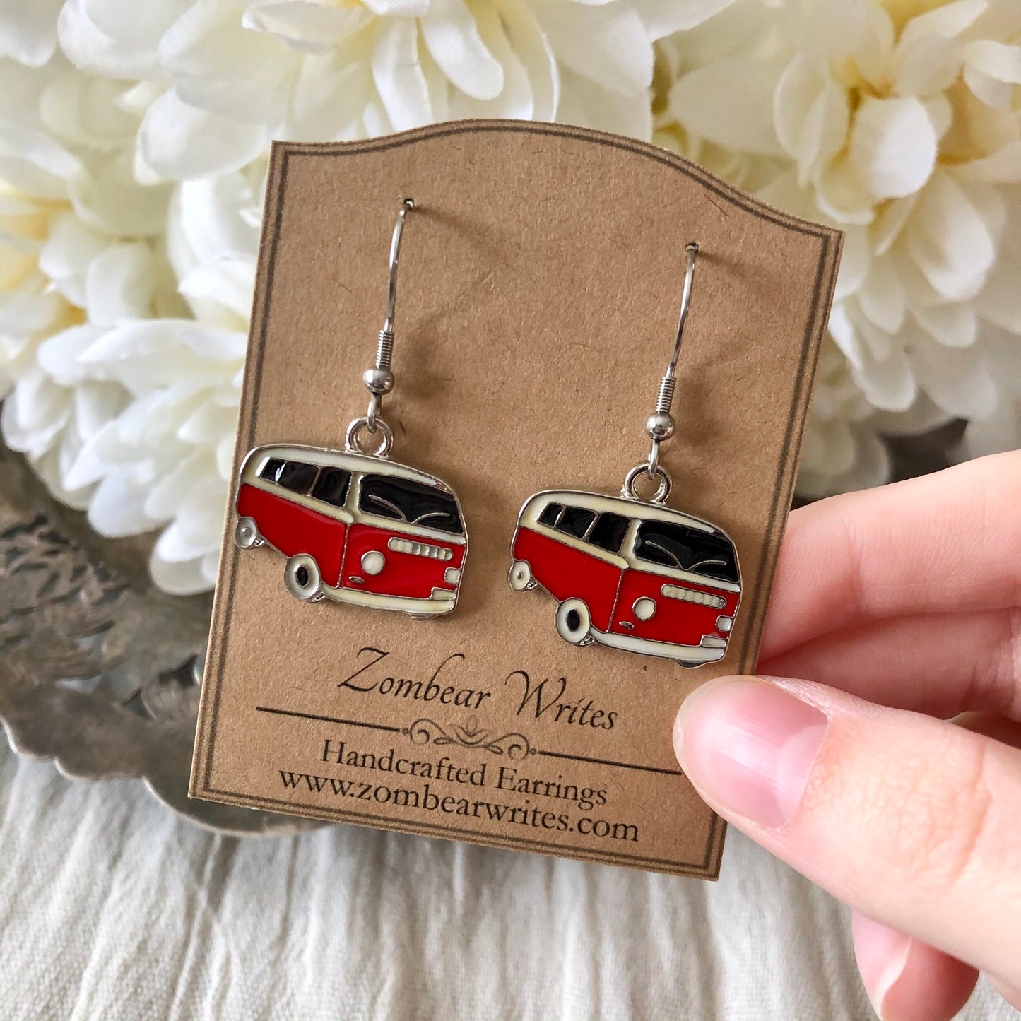 Red Van Earrings