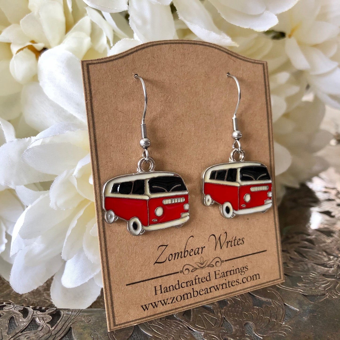 Red Van Earrings