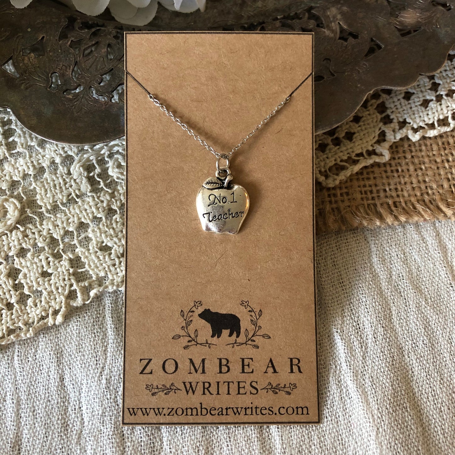 No. 1 Teacher Necklace