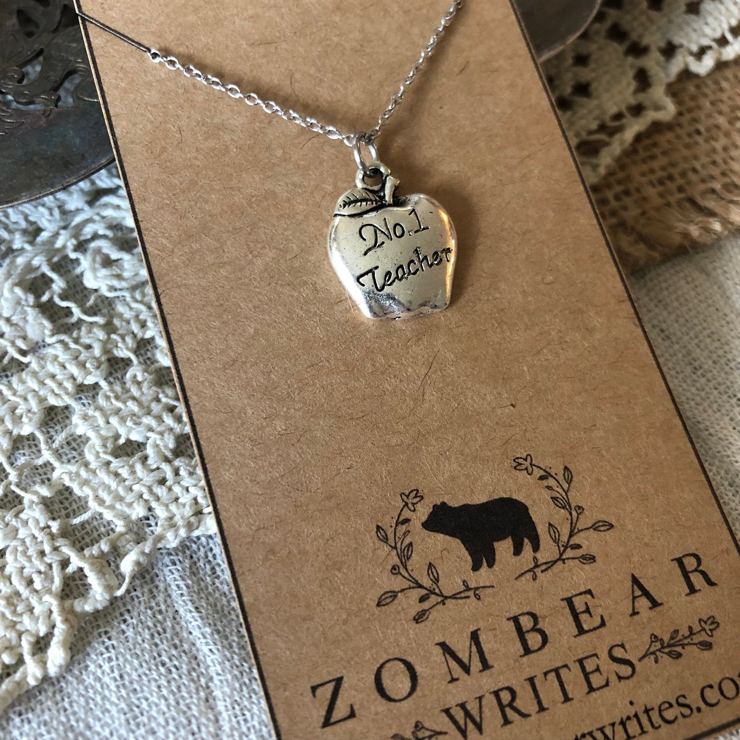 No. 1 Teacher Necklace