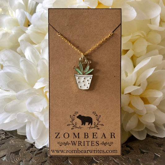 Cactus Necklace - White