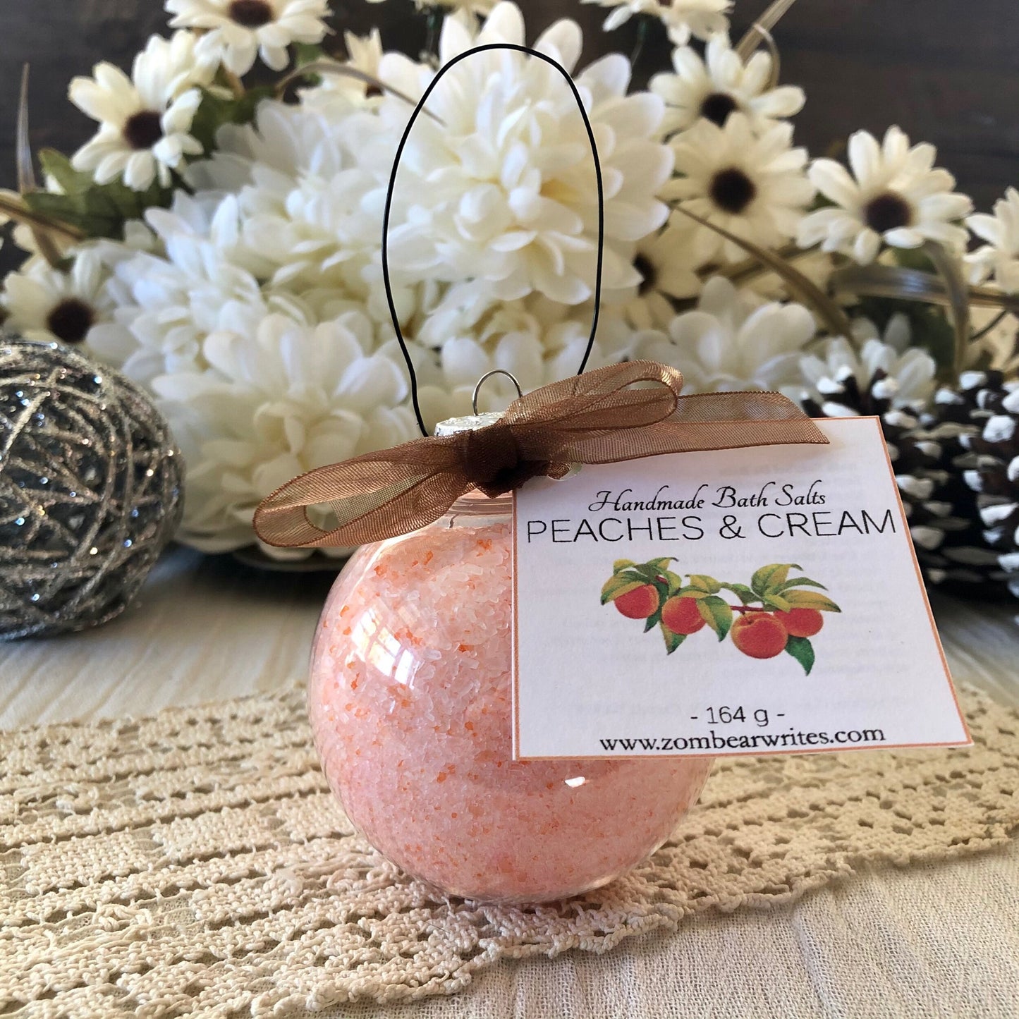 Peaches and Cream - Bath Salt Ornament