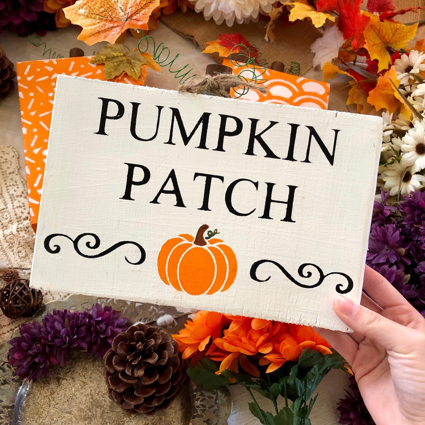 Wood Pumpkin Set
