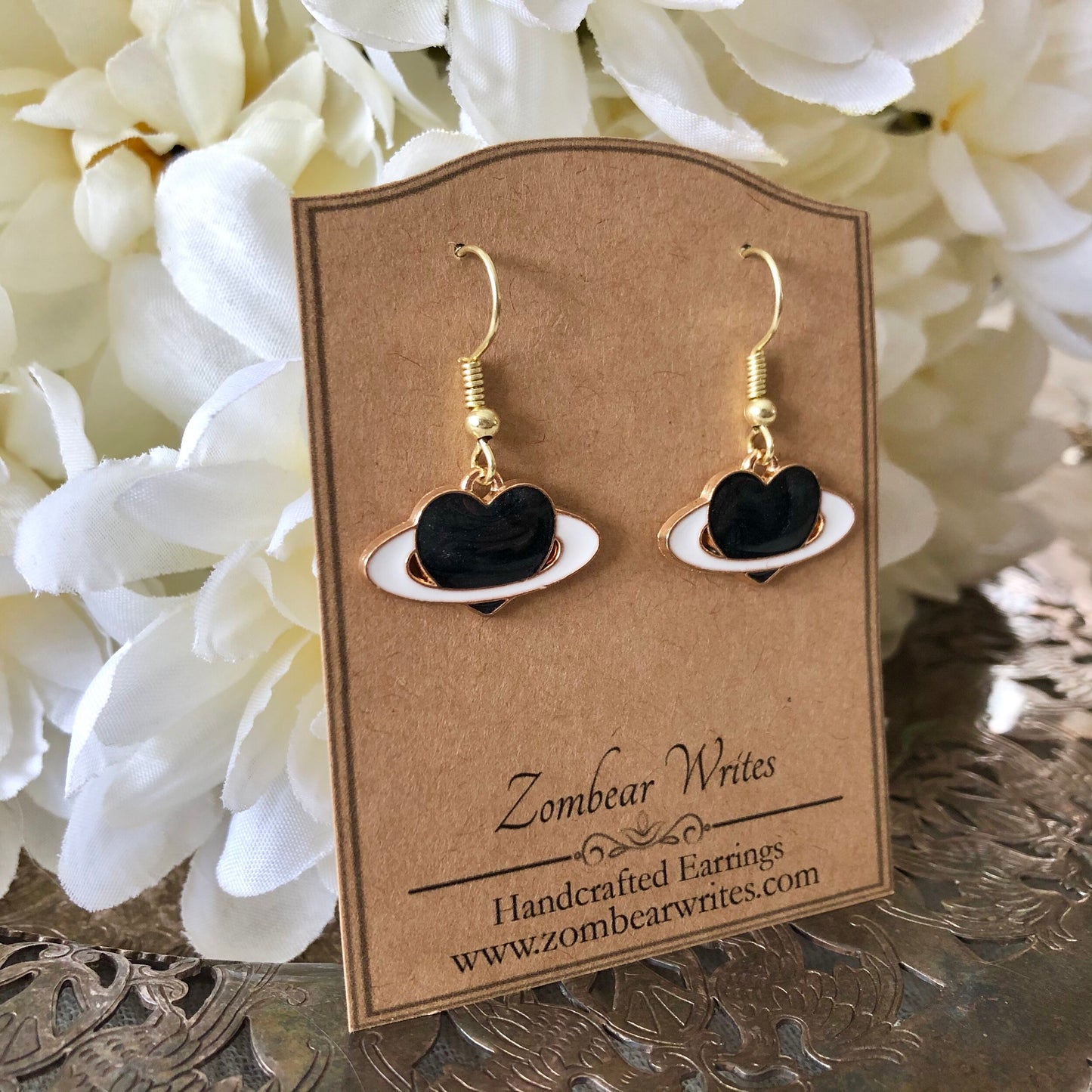 Black Heart Earrings
