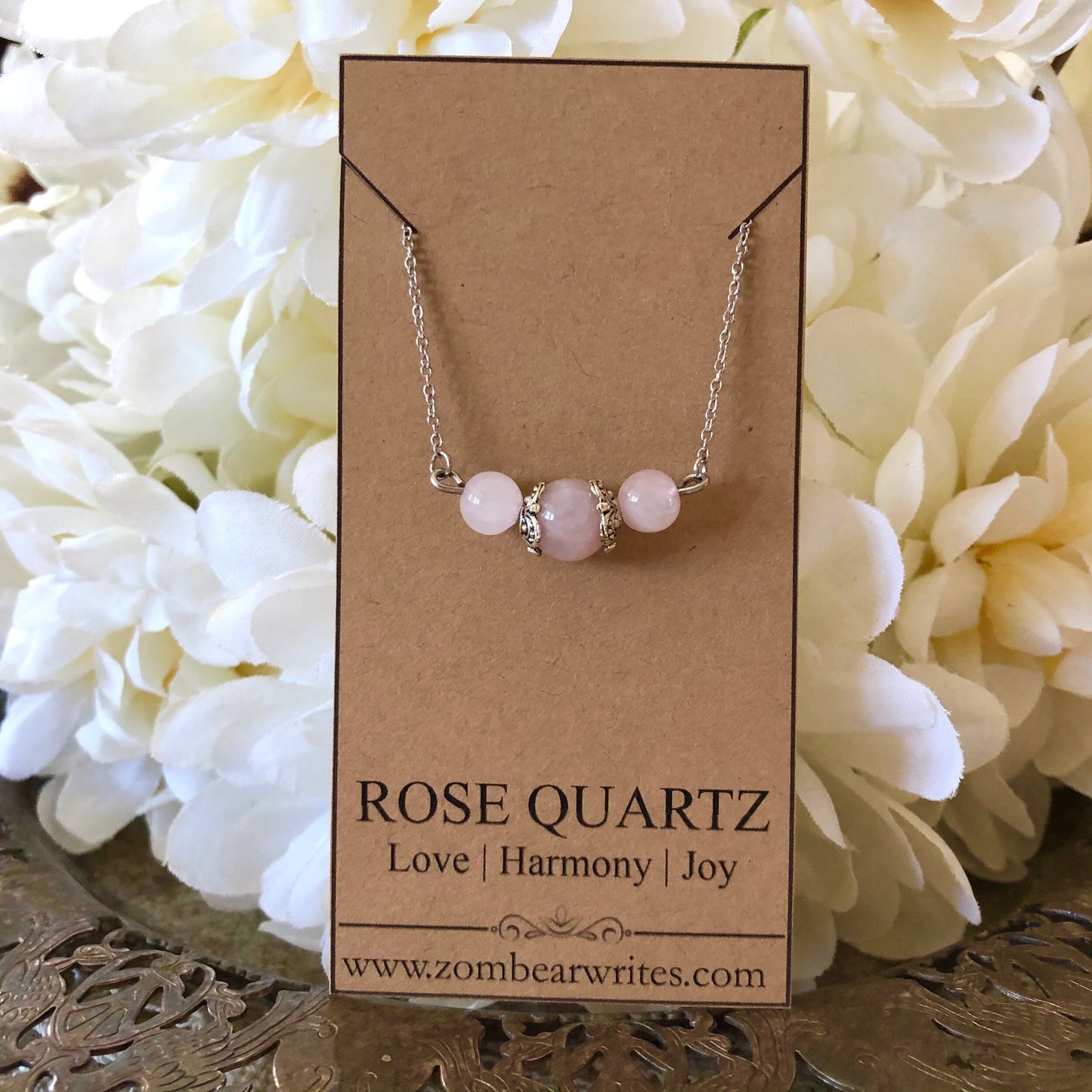Rose Quartz Natural Gemstone Necklace